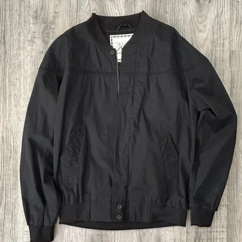 Munsingwear Navy Button Up with Flannel Lining Sz M